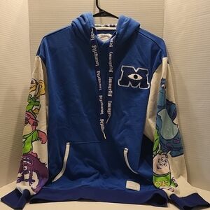 Loungefly Disney Monsters Inc Hooded Sweatshirt with Pockets , Size Large Unisex